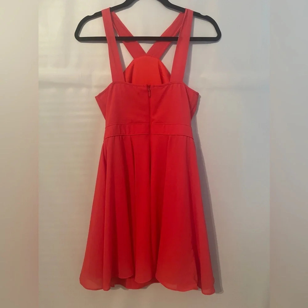 Lulus Forevermore Coral Skater Dress - Picture 4 of 7